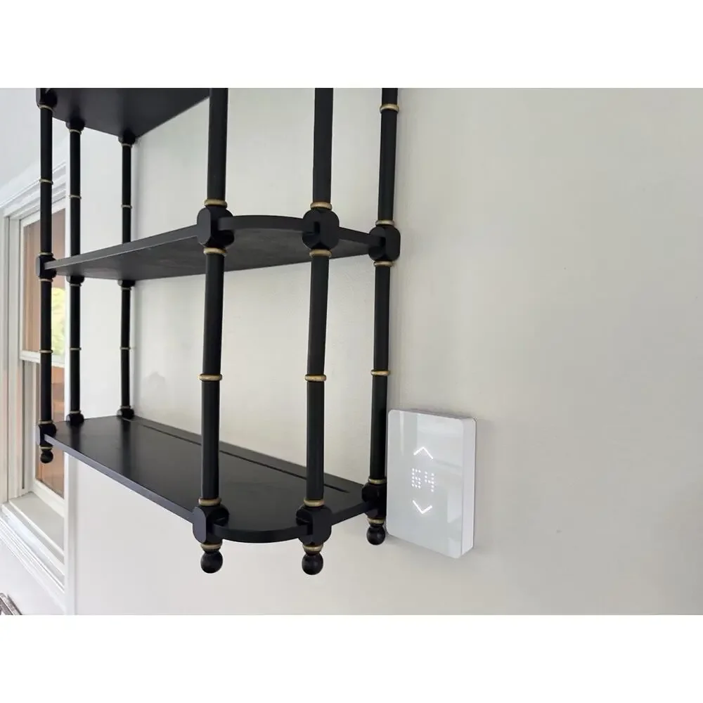 VTG Bombay Co 1991 Faux Bamboo 3 Tier Wall Shelf Stand Black Gold 31x29x8”